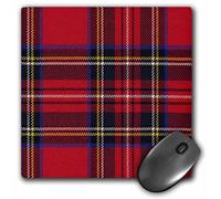 Alfombrilla de rat n 3dRose LLC de 8 x 8 x 0,25 pulgadas, cuadros rojos y azules (mp_56169_1)
