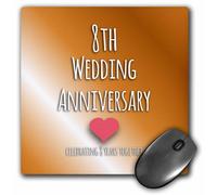 Alfombrilla de rat n 3dRose LLC de 8 x 8 x 0,25 pulgadas, dise o de octavo matrimonio, color bronce (mp_154439_1)