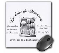 Alfombrilla de rat n 3dRose LLC de 8 x 8 x 0,25 pulgadas, Macarrones franceses vintage (mp_164658_1)