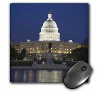 Alfombrilla de rat n 3dRose LLC de 8 x 8 x 0,25 pulgadas, Washington DC, Reflejo del Capitolio, Galer a Jaynes (mp_88979_1)