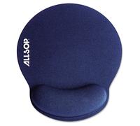 Alfombrilla de rat n Allsop Mousepad Pro de espuma viscoel stica con reposamu ecas, 9 x 10, color azul