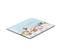 Alfombrilla de rat n ""Caroline's Treasures Merry Christmas Villancicos Mast n Blanco Multicolor 7.75x9.25 (BB2348MP)""