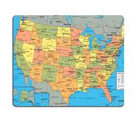 Alfombrilla de rat n de goma antideslizante para juegos con el mapa de Estados Unidos de Smooffly