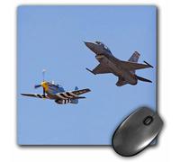 Alfombrilla de rat n del avi n P-51 Mustang de 3dRose LLC (8 x 8 x 0,25 pulgadas) (mp_80509_1)