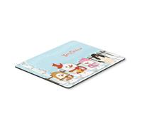 Alfombrilla de rat n multicolor ""Caroline's Treasures Merry Christmas Villancicos"", sabueso suizo, 7,75 x 9,25 (BB2375MP)
