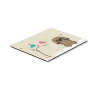 Alfombrilla de rat n multicolor ""Tesoros de Caroline"", regalos navide os, pequin s tostado, 7,75 x 9,25 (BB2574MP)