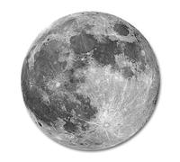 Alfombrilla de rat n redonda Smooffly con dise o de luna especial en gris tierra, circular, de goma, 20 cm