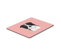 Alfombrilla de rat n/salvamanteles/alfombrilla de rat n con dise o de border collie rosa y cuadros de Caroline's Treasures (BB1241MP)