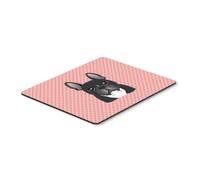 Alfombrilla de rat n/salvamanteles/alfombrilla de rat n con dise o de bulldog franc s rosa de cuadros de Caroline's Treasures (BB1227MP)