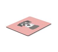 Alfombrilla de rat n/salvamanteles/alfombrilla de rat n con dise o de Schnauzer rosa de cuadros de Caroline's Treasures (BB1206MP)