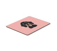 Alfombrilla de rat n/salvamanteles de Caroline's Treasures con dise o de dachshund, color rosa, liso, negro y canela (BB1215MP)