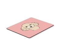 Alfombrilla de rat n/salvamanteles/tapiz de caniche beige rosa con dise o de cuadros de Caroline's Treasures (BB1258MP)