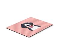 Alfombrilla de rat n/salvamanteles/tapiz de perro de monta a bern s rosa con dise o de cuadros de Caroline's Treasures (BB1237MP)
