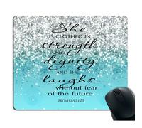 Alfombrilla de rat n Smooffly Proverbios 31:25 con vers culo b blico y destellos azules