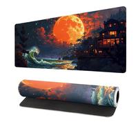 Alfombrilla de Ratón 1000x500x3mm,alfombrilla ratón XXL Gaming Paisaje de pueblo costero,Superficie Que Mejora La Precisión Y Velocidad Base Antideslizante,Alfombrillao de Escritorio para Laptop