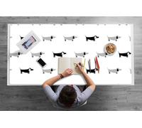 Alfombrilla de Ratón 120x60 cm Resistente al Agua Impermeable Para Oficina o Hogar PVC Vinilo Multifuncional Antideslizante Protección Antisuciedad Fácil de Limpiar - Perros salchicha