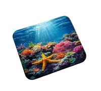 Alfombrilla de Ratón 250x210x3mm Estrella mar Coral, Antideslizante 0m0-237 | Superficie de Poliéster Suave, Cómoda y Duradera - Alfombrillas de Escritorio para Ordenador, Portátil, Oficina y Hogar
