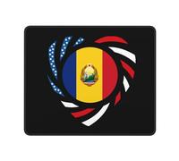 Alfombrilla De Ratón 25X30CM, Amamos A Estados Unidos Y Rumania por Siempre Alfombra Raton Lavable Mouse Pad Antideslizante Desk Mat para Escritorio Oficina Trabajo