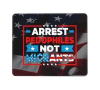 Alfombrilla De Ratón 25X30CM, Arresten A Pedófilos, No A Migrantes Mouse Pad Lavable Mousepad Duraderos Alfombra Raton para Trabajo Escritorio Oficina