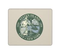 Alfombrilla De Ratón 25X30CM, Bandera del Municipio De Staten Island Desk Mat Antideslizante Tapete Escritorio Lavable Alfombra Raton para Trabajo Oficina Escritorio