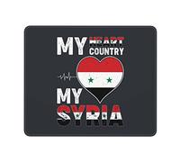 Alfombrilla De Ratón 25X30CM, Mi Corazón, Mi País, Mi Siria Desk Mat Lavable Tapete Escritorio Duraderos Mouse Pad para Ordenador Oficina Escritorio
