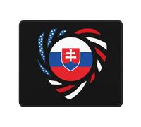 Alfombrilla De Ratón 25X30CM, Nosotros Amamos A Estados Unidos Y Eslovaquia por Siempre Mouse Pad Antideslizante Tapete Escritorio Lavable Desk Mat para Escritorio Oficina Trabajo