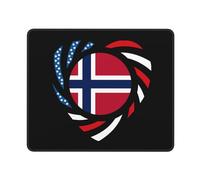 Alfombrilla De Ratón 25X30CM, Nosotros Amamos A Estados Unidos Y Noruega por Siempre Alfombra Raton Lavable Mousepad Duraderos Mouse Pad para Ordenador Oficina Trabajo