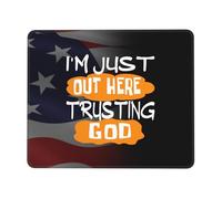Alfombrilla De Ratón 25X30CM, Solo Estoy Aquí Confiando En Dios Mousepad Portátil Alfombra Raton Duraderos Tapete Escritorio para Oficina Trabajo Ordenador