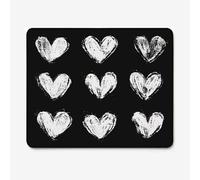 Alfombrilla de Ratón 260x210mm, Alfombrilla Gaming Escritorio Impermeable Patrón Amar/En Blanco y Negro, Deslizamiento Suave, Antideslizante, Accesorios de Escritorio, Trabajo Mouse Mat W-O2116