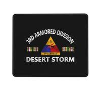 Alfombrilla De Ratón 3.ª División Blindada Tormenta del Desierto Alfombrilla para Ratón De Oficina Resistente A La Abrasión con Bordes Cosidos Mouse Pad, para Ordenador, Oficina, Hogar, 25x30cm