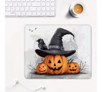 Alfombrilla de Ratón 320 x 260 x 3 mm, Mouse Pad con Base de Goma Antideslizante, Portátil y Lavable, Seguimiento Preciso para PC, Portátil y Oficina - Víspera de Todos los Santos & Calabaza XS#681
