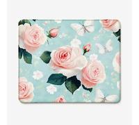 Alfombrilla de Ratón 320x260mm, Alfombrilla Gaming Escritorio Impermeable Patrón Rosa/Rosas, Deslizamiento Suave, Antideslizante, Accesorios de Escritorio, Trabajo Mouse Mat W-O3421