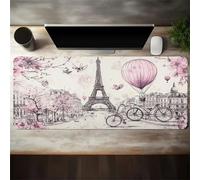 Alfombrilla de Ratón 600x400x3mm,alfombrilla ratón XXL Gaming Paisaje callejero de París,Superficie Que Mejora La Precisión Y Velocidad Base Antideslizante,Alfombrillao de Escritorio para Laptop
