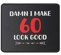 Alfombrilla De Ratón 60Th Birthday Damn! I Make 60 Look Good Best Turning 60 Year Old 1963 1964 1965 Mouse Pad Multifuncional Mousepad Protector Alfombra Raton para 25X30CM