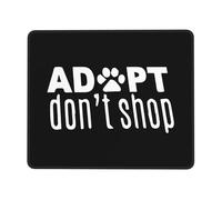 Alfombrilla De Ratón Adopta, No Compres. Rescate De Animales. Alfombrilla Ratón Ordenador con Bordes Cosidos Duraderos Mouse Pad, para Hogar, Portátil, Ordenador, 25x30cm