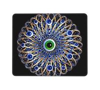 Alfombrilla De Ratón Adorno Griego Mati Mataki Matiasma Mal De Ojo Alfombrilla para Ratón De Oficina Duraderos Moderno Mouse Pad, para Portátil, Ordenador, Oficina, 25x30cm