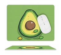 Alfombrilla De Ratón, Aguacate En Plato Verde Multifuncional Alfombrilla De Ratón para Juegos Professional Mouse Mat para Oficina Ordenador Trabajo 25X30Cm