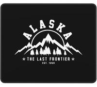 Alfombrilla De Raton Alaska, Fundada En 1959, Montañas, Naturaleza Mouse Pad Impermeable Alfombrilla Ratón Superficie Antipolvere Alfombrillas Cuadradada para Pc Hogar Home Office L