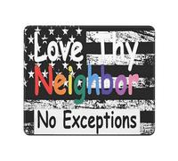 Alfombrilla De Raton Ama A Tu Prójimo Sin Excepciones Mousepad Portátil Mouse Pad Superficie Antipolvere Alfombrilla Ratón para Computadora Hogar Pc L