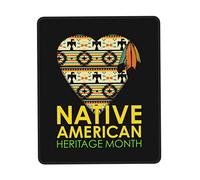 Alfombrilla De Ratón American Native Heritage Month Mouse Pad Multifuncional Mousepad Protector Tapete Escritorio para Trabajo Pc Oficina 25X30CM