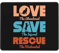 Alfombrilla De Raton Amor Gato Salva Perro Rescate Animal Mouse Pad Portátil Alfombrillas Cuadradada Superficie Antipolvere Alfombrilla Ratón para Pc Hogar Oficina M