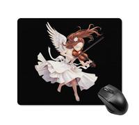 Alfombrilla De Ratón Ángel Tocando El Violín Alfombrilla De Ratón Rectangular con Bordes Cosidos Mouse Pad Pequeña, para Oficina, Ordenador, 25x30cm