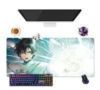 Alfombrilla de ratón Anime Brilliant Healer's New Life in The Shadows | Alfombrilla de ratón impermeable extra grande | Base de goma antideslizante para PC, portátil, e-Sport (1, 35,4" × 15,7" × 0,12