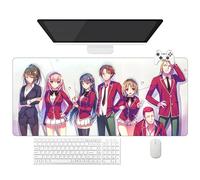 Alfombrilla de ratón Anime Classroom of The Elite, Alfombra Gamer XXL (90 x 40 cm), base antideslizante + superficie suave (a)