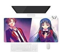 Alfombrilla de ratón Anime Classroom of The Elite, Alfombra XXL lavable con bordes reforzados (90 cm x 40 cm x 3 mm), superficie duradera y antideslizante (b)