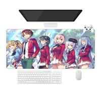 Alfombrilla de ratón Anime Classroom of The Elite, Alfombra XXL lavable con bordes reforzados (90 cm x 40 cm x 3 mm), superficie duradera y antideslizante