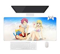 Alfombrilla de ratón Anime Fairy Tail Lucy Erza Wendy Mirajanea, alfombrilla de ratón XXL impermeable (90 cm x 40 cm x 3 mm), base antideslizante de goma (f)