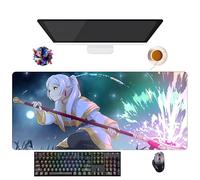 Alfombrilla de ratón Anime Frieren Fern Beyond Journey's End | Alfombra Gamer XXL (90 x 40 cm) | Base antideslizante + superficie suave | Perfecto para oficina y juegos (8)
