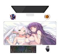 Alfombrilla de ratón Anime Frieren Fern Beyond Journey's End | Alfombra Gamer XXL (90 x 40 cm) | Base antideslizante + superficie suave | Perfecto para oficina y juegos (9)