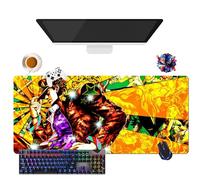 Alfombrilla de ratón Anime JoJo's Bizarre Adventure | Alfombrilla de ratón impermeable extra grande | Base de goma antideslizante para PC, portátil, e-Sport (5, 35,4" × 15,7" × 0,12")